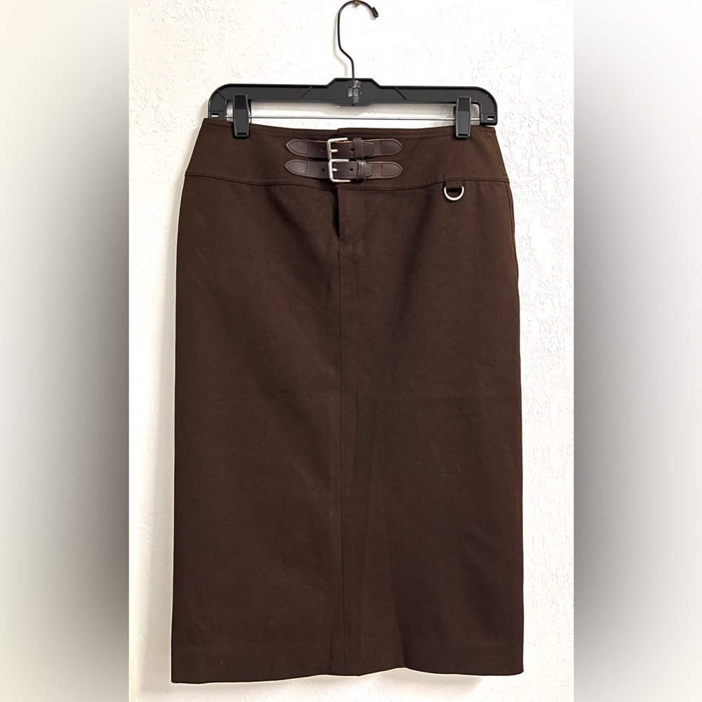 MIDI SKIRT IN STRETCH COTTON BLEND